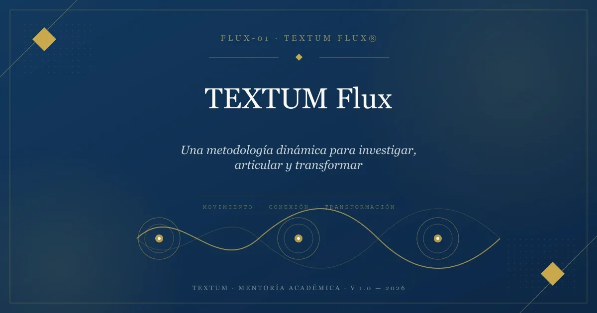 TEXTUM Flux. Método de mentoría académica.