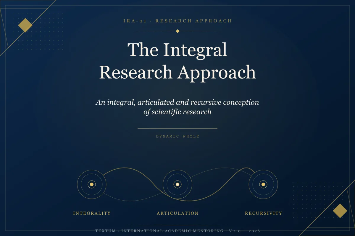 The Integral Research Approach (IRA): An Integral, Articulated and Recursive Conception of Scientific Research